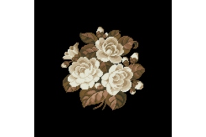 Дизайн (схема для вишивання) "Monochrome bouquet of roses (Монохромний букет троянд)" EP026
